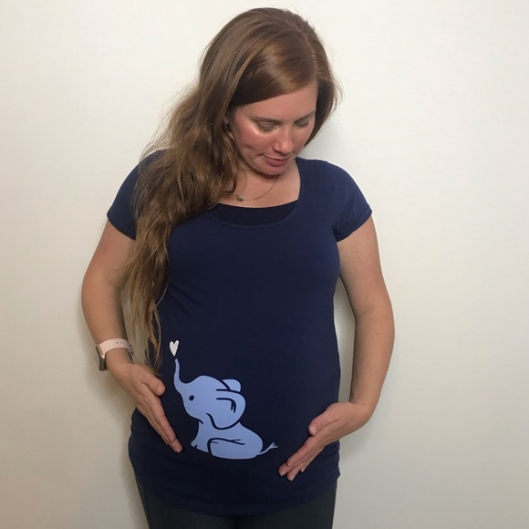 Elephant Maternity Shirt NWOT - Picture 2 of 8